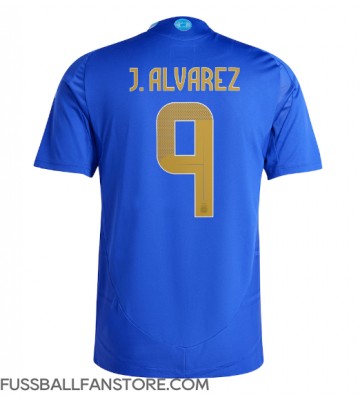Argentinien Julian Alvarez #9 Replik Auswärtstrikot Copa America 2024 Kurzarm